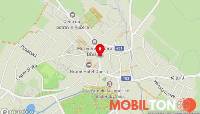 mapa Kebab Jaroměřice nad Rokytnou Restaurace v Březinova 37