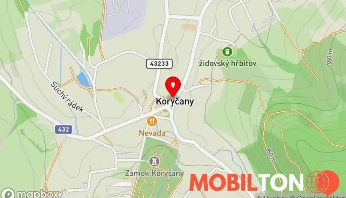 mapa Kebab Kiboš Koryčany Restaurace nabízející döner kebab v Náměstí 155