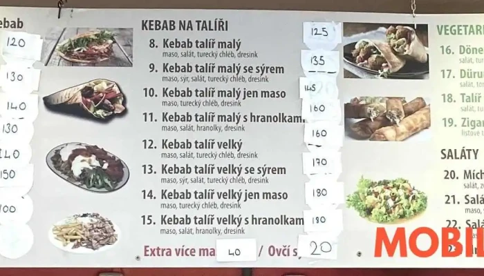 Kebab Odolena Voda -  Menu - Pod Tvrzí
