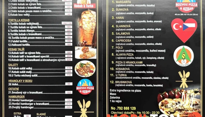 Kebab Pizza U Turka Z Alanya Menu - 1. Máje 66