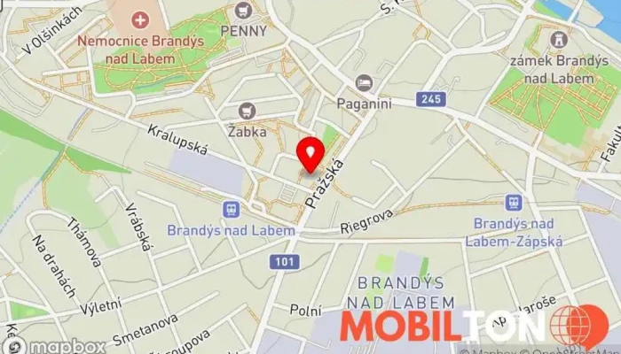 mapa Kebab Šipka Turecká restaurace v Pražská 1777