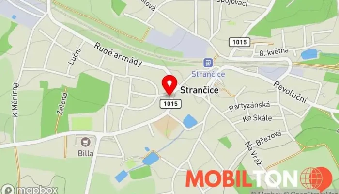 mapa Kebab Strančice Rychlé občerstvení v Zahradní