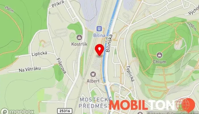 mapa Kebab u Kiku Restaurace v Mostecké Předměstí