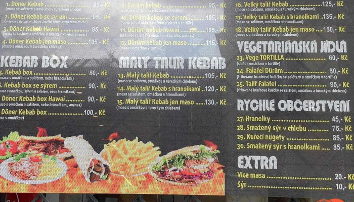 King Kebab -  Menu - Březinova 37