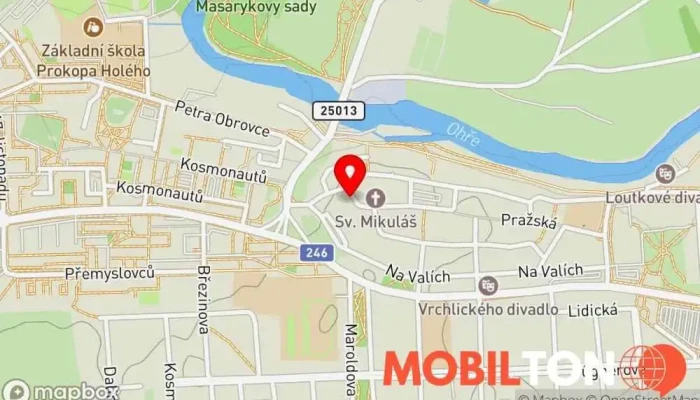 mapa KINO SVĚT Kino v Beneše z Loun 141