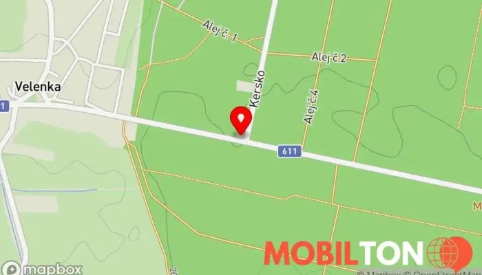 mapa Kiosek Kersko Restaurace v Hradištko-Sadská