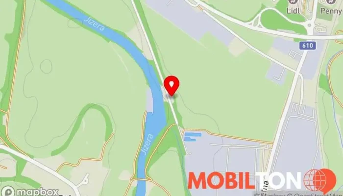mapa Kiosek nad jezem Rychlé občerstvení v Mnichovo Hradiště