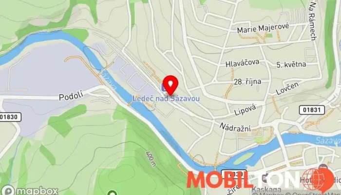 mapa Kiosek u Trati Bistro, Prodej piv v Nádražní 98