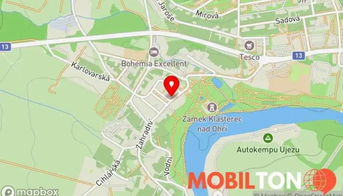 mapa Klášterec nad Ohří  v Klášterec nad Ohří