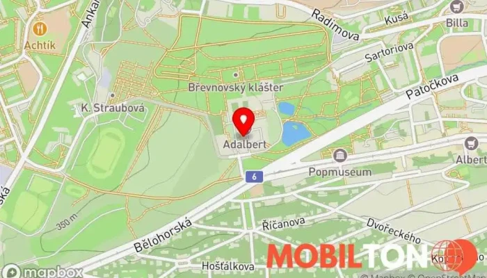 mapa Klášterní šenk Restaurace v Praha 6