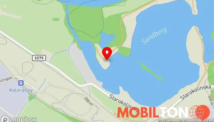 mapa Klub Vodních Sportů Kolín - Sandberk Klub vodních sportů, Kemp, Přístaviště, Rychlé občerstvení, Autokemp v Starokolínská 956 Kolín IV 28002