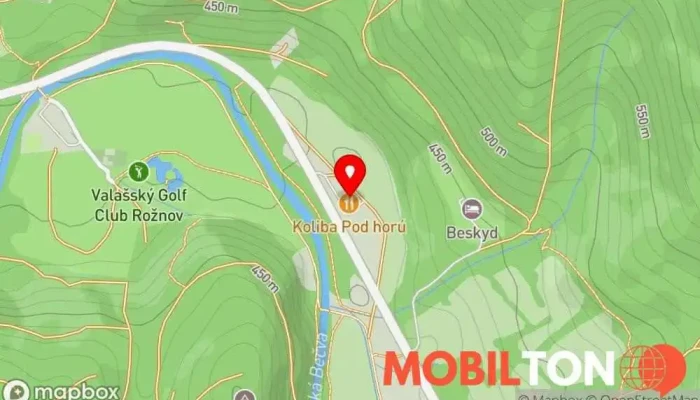 mapa Koliba pod Horů Restaurace v Dolní Bečva