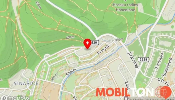 mapa Koliba Rustika Restaurace v Pionýrů 1729