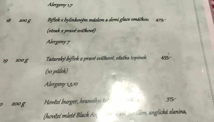 Koliba Rustika -  Menu - Pionýrů 1729