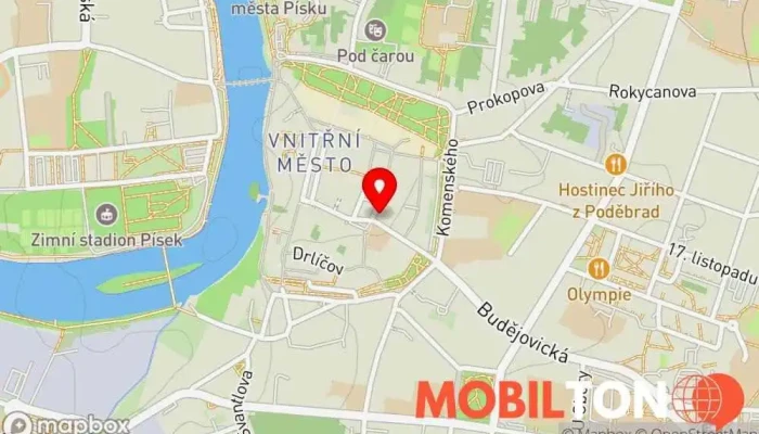 mapa KompletMobil s.r.o. Opravna mobilních telefonů, Prodejna příslušenství k mobilním telefonům, Prodej mobilních telefonů, Počítačové poradenství, Opravy počítačů, Opravna elektroniky v Vnitřní Město