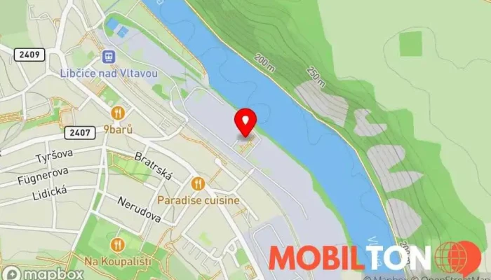 mapa KOTELNA Konferenční centrum, Kulturní centrum v Areál Šroubáren 859 Libčice nad Vltavou