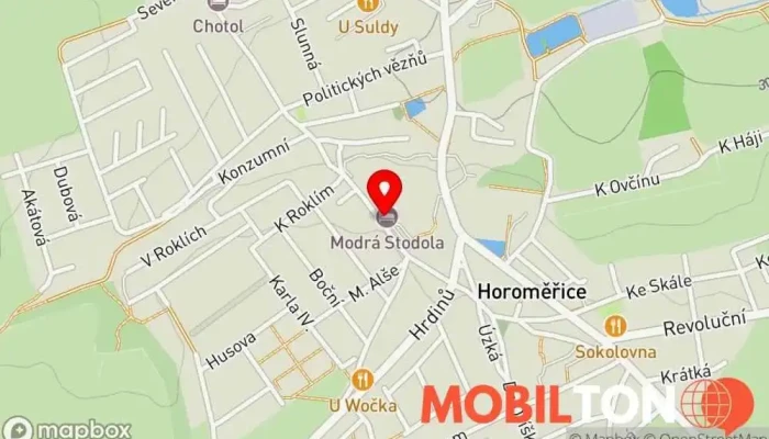mapa Koza ve voze Restaurace v Spojovací 918