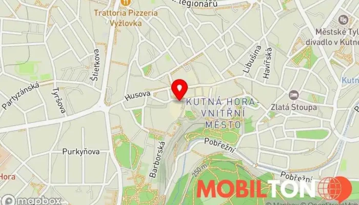 mapa Kozlovna Barborský dvůr Restaurace, Hospoda v Vnitřní Město