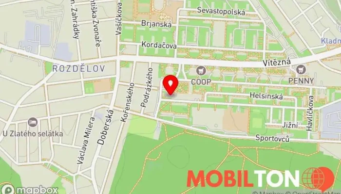 mapa Kozlovna U Kabelky Restaurace v Moskevská 3114