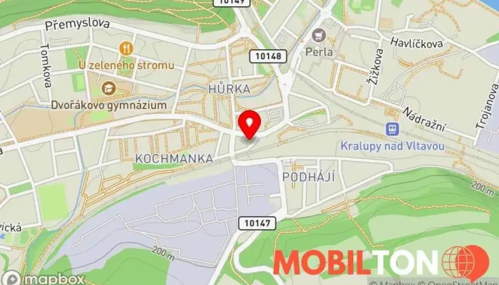 mapa Kralupská pivotéka U Chameleona Pivní výčep v Grégrova 187