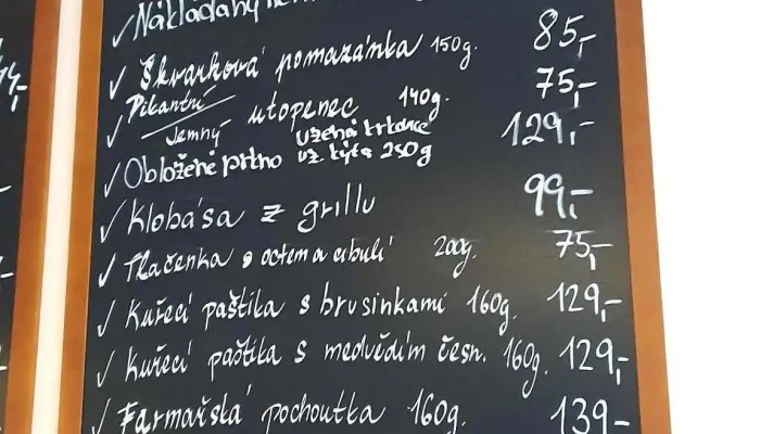 Kralupska Pivoteka U Chameleona Menu - Grégrova 187