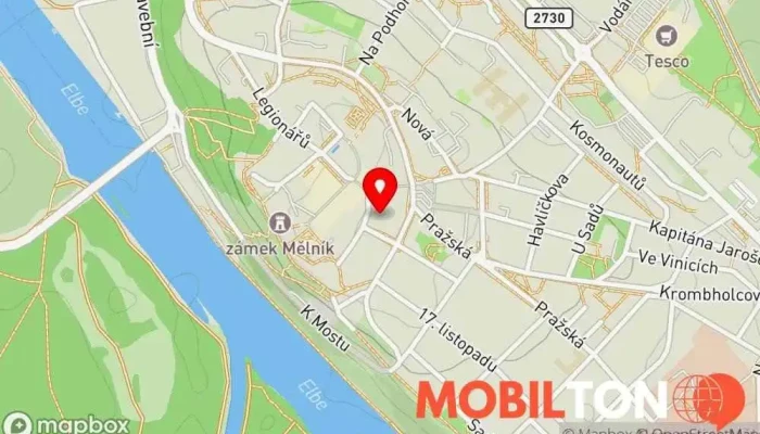 mapa Kraus Hotel Hotel v Palackého 135/7