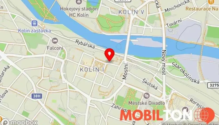 mapa Krmelec Rychlé občerstvení v Kolín I