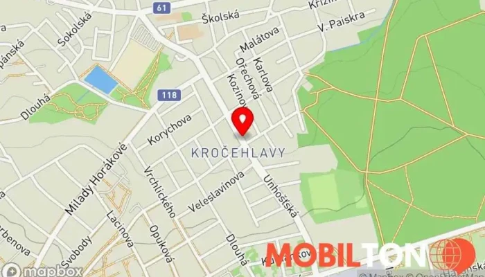 mapa Krušovická restaurace Kladno Restaurace v Kročehlavy