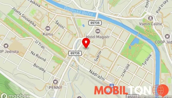 mapa KS Mobil s.r.o. - prodejna Vsetín Prodej mobilních telefonů, Prodejna příslušenství k mobilním telefonům, Opravna mobilních telefonů v 1 Vsetín 1 CZ, Na Příkopě 814/3