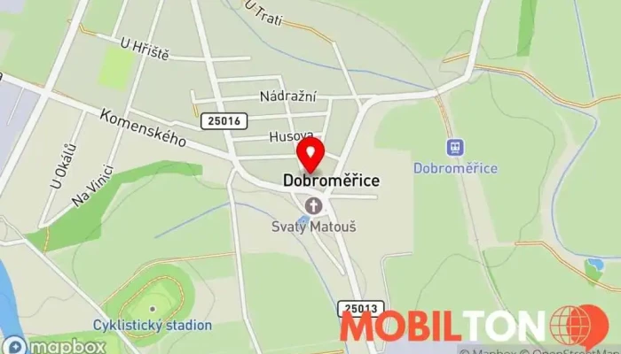 mapa Kulturní dům Restaurace v Dobroměřice-Louny 1