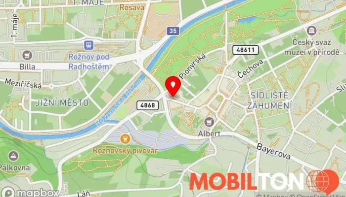 mapa Kurdský Kebab Rychlé občerstvení v Nádražní 19