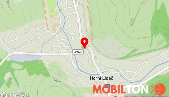 mapa Kus Žvance Rychlé občerstvení v Horní Lideč