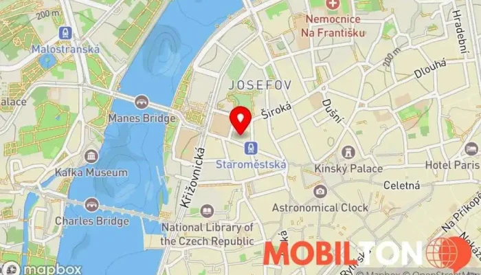 mapa La Bodeguita del Medio Restaurace, Bar, Kubánská restaurace, Bar s živou hudbou, Steaková restaurace, Tapas restaurace v Staré Město