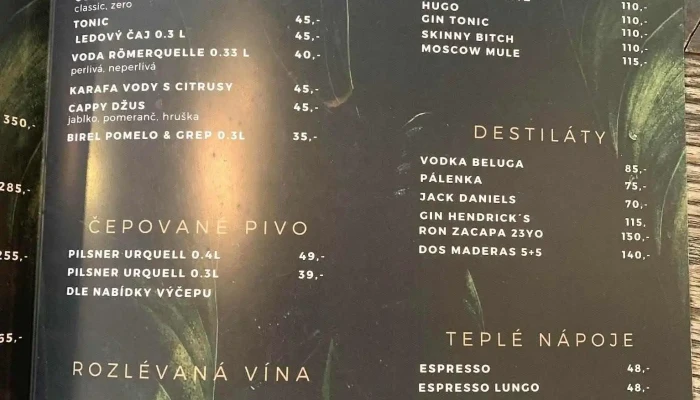 La Fabrica Bistro -  Menu - U Pivovaru 261