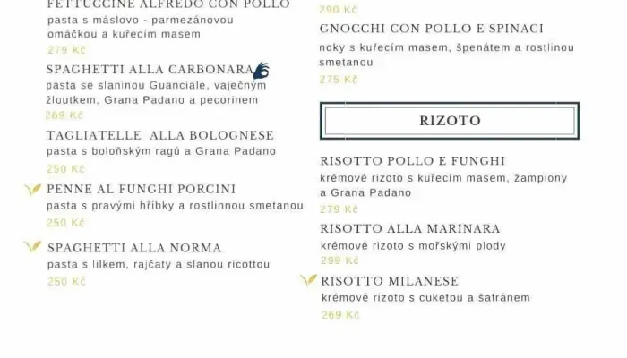 La Farina Ristorante Pizzeria Od Vlastnika - Kouřimská 9b