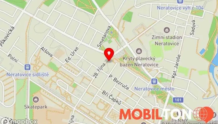 mapa Lamon bistro Vietnamská restaurace v 28. října 1352