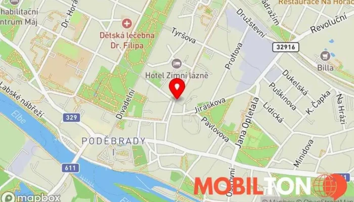 mapa L'AURA Poděbrady Studio jógy, Snídaňová restaurace v 6, Riegrovo nám. 33