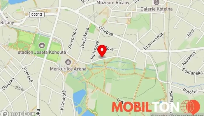 mapa Ledobar Říčany Gastrobar v Škroupova
