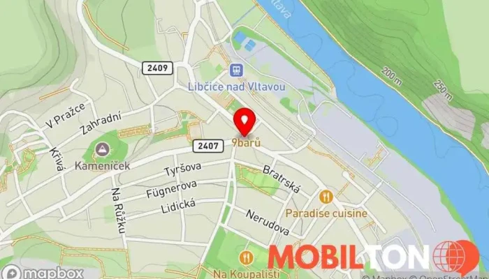 mapa Libčice nad Vltavou  v 