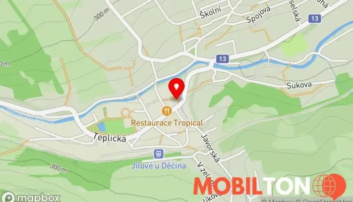 mapa Lidový Dům Bar v Teplická 326