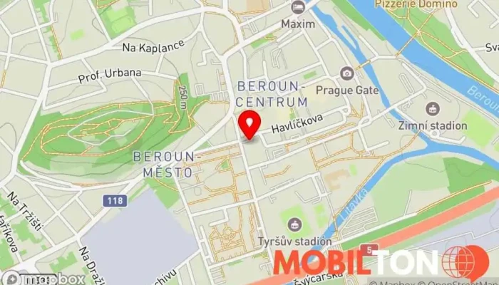 mapa Litava Hotel Grand Hotel v Nám. Marie Poštové 49