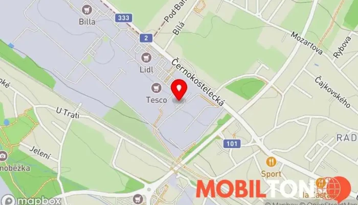 mapa Long restaurant Asijská restaurace v Černokostelecká 2555/22a