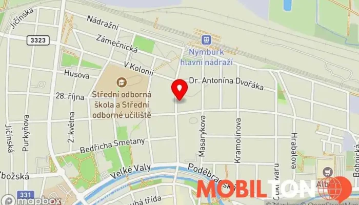 mapa Long Street Hamburgerová restaurace, Americká restaurace v Palackého tř. 1138/68