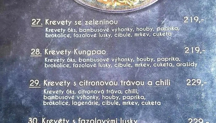 Louis Asian Restaurace Sushi Bar -  Menu - Pekárenská 382