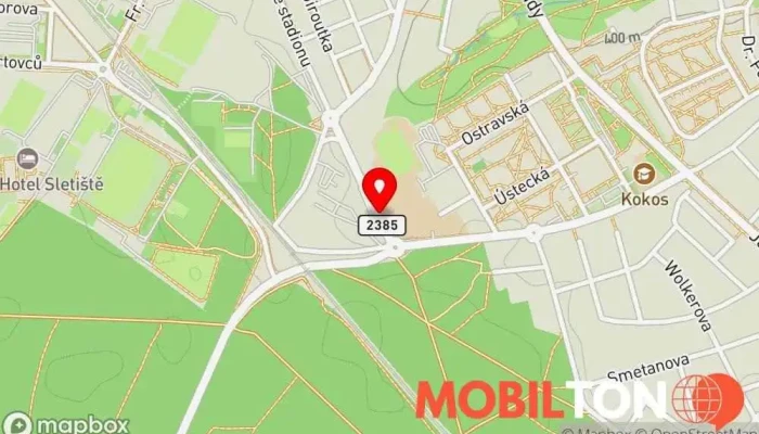 mapa Luckybooj Tátova kuchyň Rychlé občerstvení v Ke Stadionu