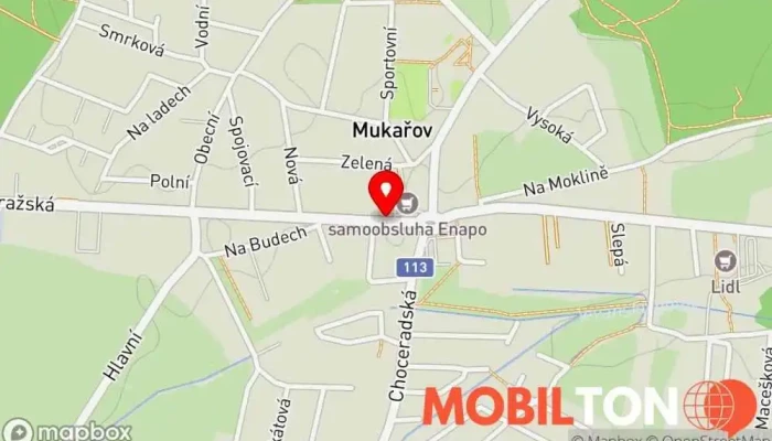 mapa Lux’s Grill Mukařov Rychlé občerstvení v Pražská