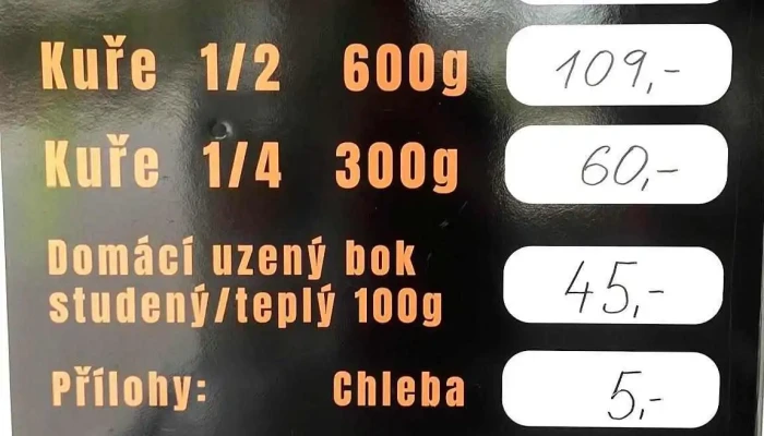 Luxs Grill Mukarov Menu - Pražská