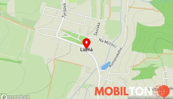 mapa Lužná  v Lužná