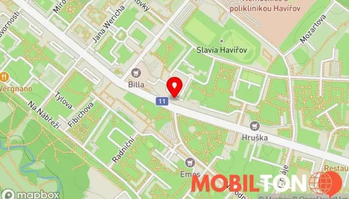 mapa MADA servis s.r.o. Opravna mobilních telefonů v Město