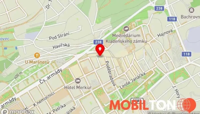 mapa Maran Kebab Restaurace v Poděbradova 550